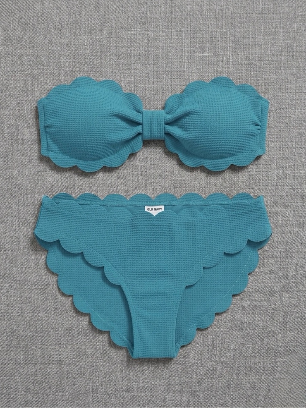 🌼 2/30$ Old Navy Scalloped Teal Bikini Set